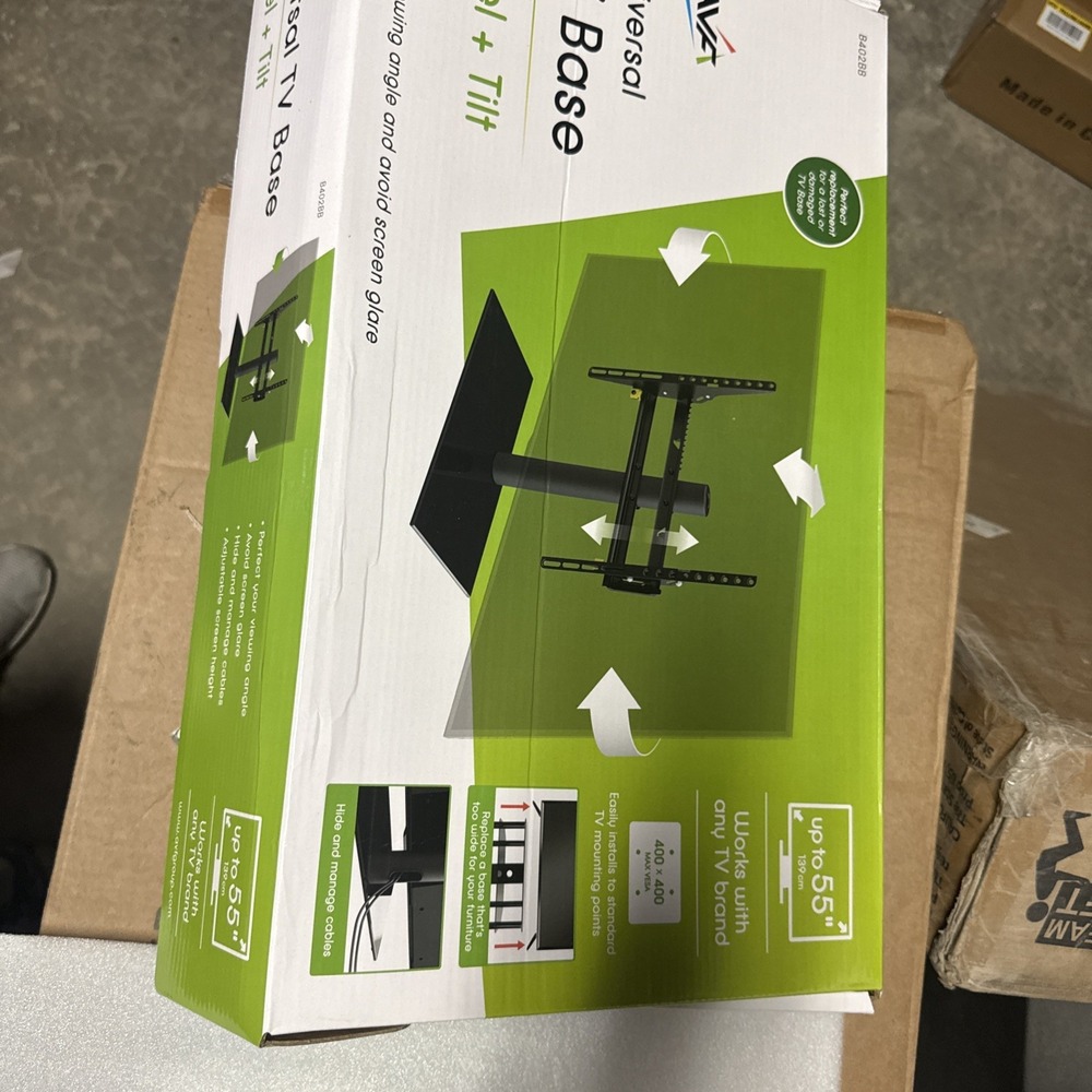 AVF B401BB Universal TV Base for up to 55" TV w/ Adjustable Tilt